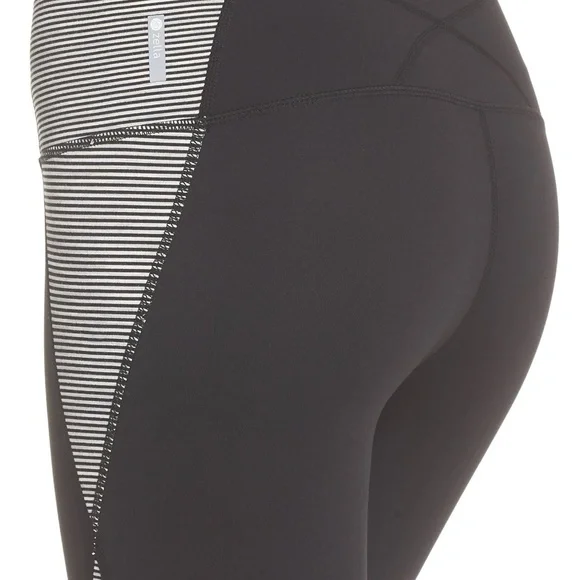 Zella High Waist Crop Leggings Stripe Panel XS - Picture 3 of 6